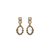 Brinco Pendente Midi Oval Ravello Ouro - Imagem 1