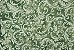 Tecido para Patchwork Arabesco Branco fd. Verde e Bege (0,50m x 1,50m) - Imagem 1