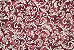 Tecido para Patchwork Arabesco Branco fd. Vermelho e Vinho (0,50m x 1,50m) - Imagem 1