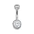 UMBIGO ZIRCONIA FLAT COD:62 - Imagem 1