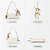 Bolsa Baguete Feminina Laço Urso Couro Pu Transversal Casual - Imagem 3