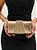 Bolsa Clutch Festa Feminina Pequena Metalizada Dourada Prata Dourado - Imagem 5