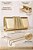 Bolsa Clutch Festa Feminina Pequena Metalizada Dourada Prata Dourado - Imagem 1