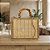 Bolsa Quadrada Palha Praia Feminina Alça Bambu Transversal - Imagem 5