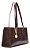 Bolsa Feminina Couro Legítimo Croco Preta Ombro Baguete - Imagem 3
