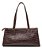 Bolsa Feminina Couro Legítimo Croco Preta Ombro Baguete - Imagem 4