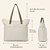 Bolsa Feminina Tote Lona Grande Zíper Trabalho Escola Viagem - Imagem 4
