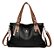 Bolsa Feminina Grande Capacidade De Couro Transversal Preta - Imagem 1