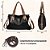 Bolsa Feminina Grande Capacidade De Couro Transversal Preta - Imagem 4
