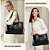 Bolsa Feminina Grande Capacidade De Couro Transversal Preta - Imagem 6
