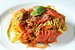 Espaguete de cenoura e abobrinha ao molho de tomates fresco - Imagem 1