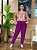 Calça Limited de Linho Fúcsia Plus Size - Imagem 2