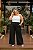 Calça Pantalona Paradise Preto Plus Size - Imagem 1