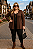 Cardigan Hadassa Marrom Plus Size - Imagem 1