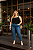 Blusa de Alça Preta Plus Size - Imagem 1