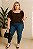 Blusa Sophia Marrom Plus Size - Imagem 1