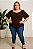 Blusa Sophia Marrom Plus Size - Imagem 3
