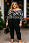 Blusa Ciganinha Aline Black White Plus Size - Imagem 1