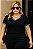 Blusa Star de Malha Viscolycra Preta Plus Size - Imagem 3