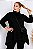 Poncho de Lanzinha Zurick Black Plus Size - Imagem 2