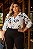 Camisa de Viscolinho Naturale Black White Plus Size - Imagem 1