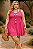 Vestido Los Angeles Pink de Viscolycra Plus Size - Imagem 1