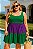 Vestido Ibiza 3 Camadas Verde com Roxo Plus Size (new) - Imagem 2