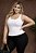 Regata Karina de Malha Branca Plus Size - Imagem 2