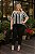 Blusa de Listras Vertical Black White Plus Size - Imagem 2