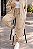 Calça Jogger Jess de Linho Bege Plus Size - Imagem 2