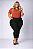 Calça Slim de Bengaline Preto Plus Size - Imagem 1