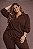 Camisa Helena Marrom Plus Size - Imagem 1