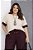 Blusa Vitória de Moletinho Off com Vinho Plus Size - Imagem 1