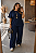 Calça Sofia de Moletinho Azul Marinho Plus Size - Imagem 1