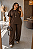 Calça Sofia de Moletinho Chocolate Plus Size - Imagem 1
