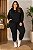 Calça Jogger de Moletinho Preto Inverno Plus Size - Imagem 1
