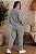 Calça Jogger de Lanzinha Cinza Mescla Inverno Plus Size - Imagem 2