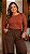 Blusa Basics Manga Longa Terracota Plus Size - Imagem 1