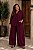 Calça de Alfaiataria Texturizada Vinho Malbec Plus Size - Imagem 3