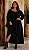 Vestido Longo Suiça Preto de Manga longa Plus Size - Imagem 1