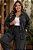 Camisa Jess de Tencel Jeans Preto Grafite Plus Size - Imagem 1