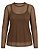 Regata de Malha Marrom Nayara Plus Size - Imagem 4
