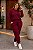 Calça Jogger de Moletinho Vinho Inverno Plus Size - Imagem 1