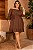 Vestido Monalisa Marrom Plus Size - Imagem 1