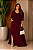 Vestido Longo de Malha com Elastano Vinho Plus Size - Imagem 1