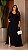 Vestido Longo de Malha com Elastano Preto Plus Size - Imagem 1