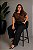 T- SHirt Básica de Malha Marrom Plus Size - Imagem 1