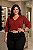 Blusa de Crepe Alfaitaria Vermelho Queimado Plus Size - Imagem 2