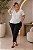Blusa Poá Peace White Plus Size - Imagem 1