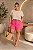 Short de Alfaiataria Malibu Rosa Plus SIze - Imagem 1